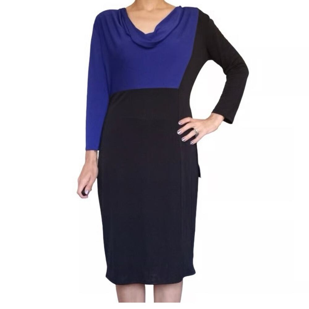 Narciso Rodriguez color block 3/4 sleeve dress